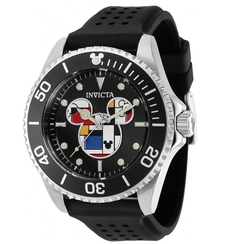 Invicta Disney Mens 44mm Mickey Mouse Abstract Limited Edition Black Watch 37679