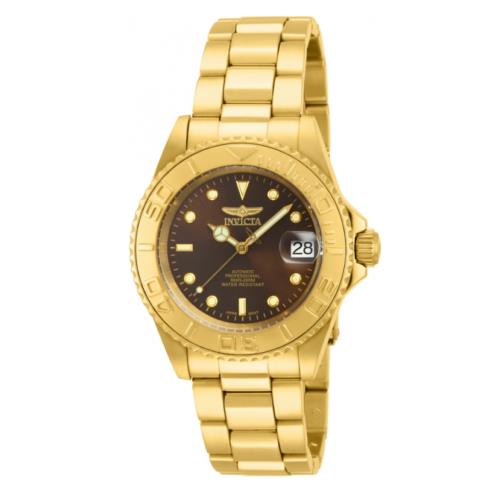 Invicta Pro Diver Automatic Men`s 40mm Brown Gold-tone Stainless Watch 15847