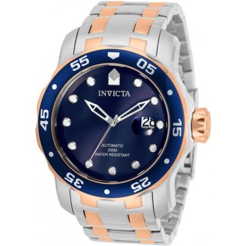 Invicta Pro Diver Automatic Men`s 48mm Blue Dial Rose Gold Blue Dial Watch 33342