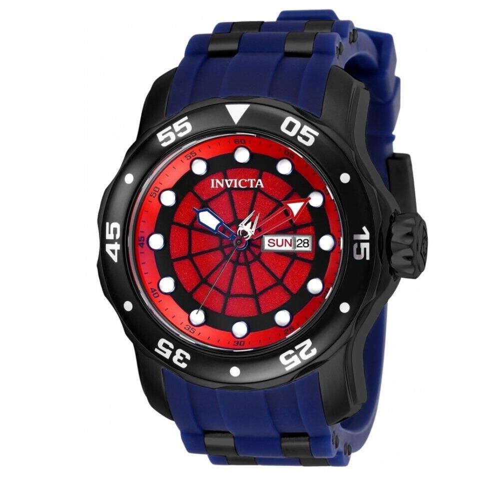 Invicta Marvel Spiderman Men`s 48mm Limited Edition Silicone Quartz Watch 25699