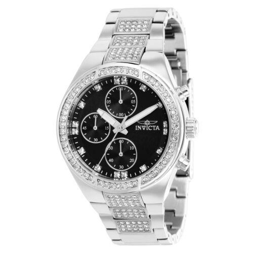 Invicta Specialty Lux Women`s 38mm Black Dial Crystals Chronograph Watch 38618