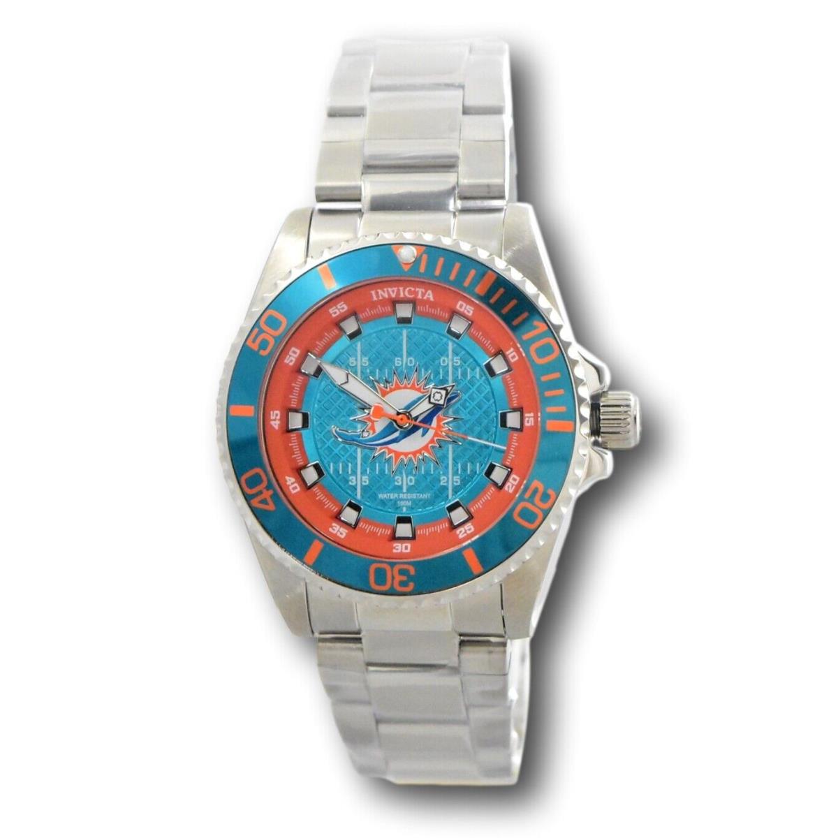 Invicta Nfl Miami Dolphins Women`s 38mm Limited Stainless Quartz Watch 36946