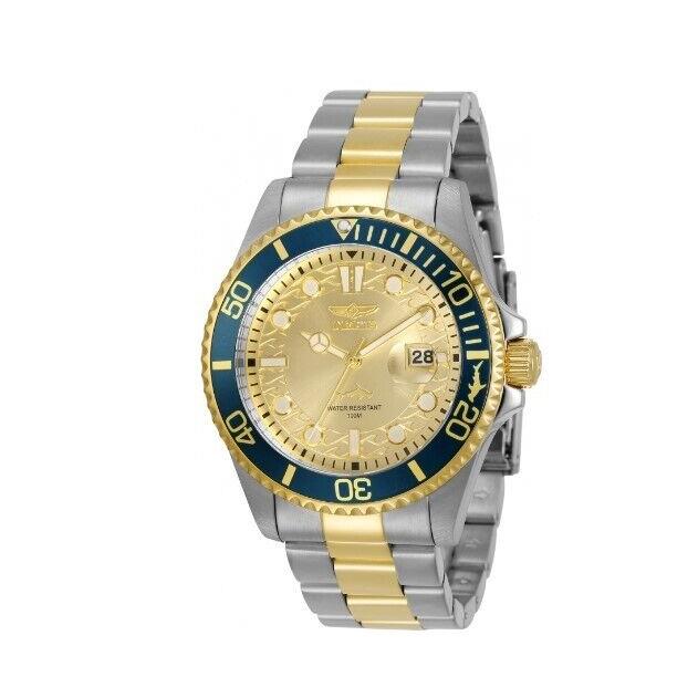 Invicta Pro Diver Men Model 30022 - Men`s Watch Quartz - Band: Gold, Silver