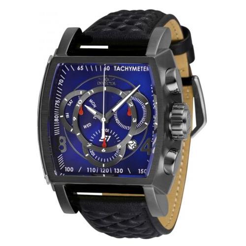 Invicta S1 Rally Men`s 48mm Gunmetal Blue Dial Swiss Chronograph Watch 27925