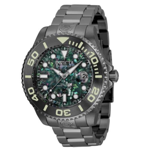 Invicta Pro Diver Automatic Men`s 47mm Grand Diver Abalone Gunmetal Watch 35759