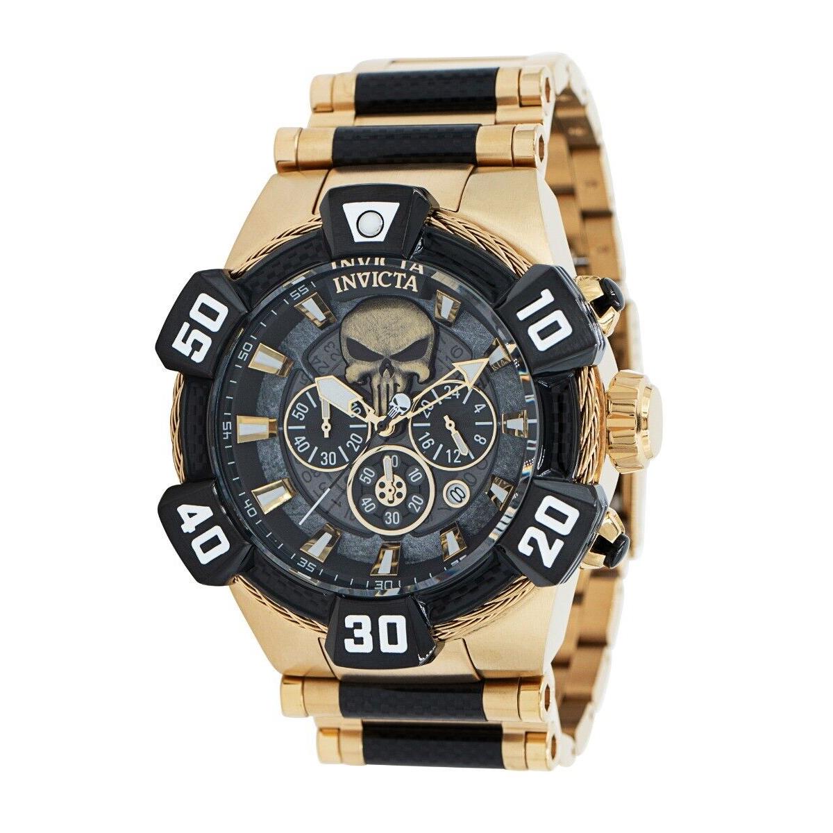 Invicta Marvel Punisher Men`s 52mm Limited Carbon Fiber Chronograph Watch 37686