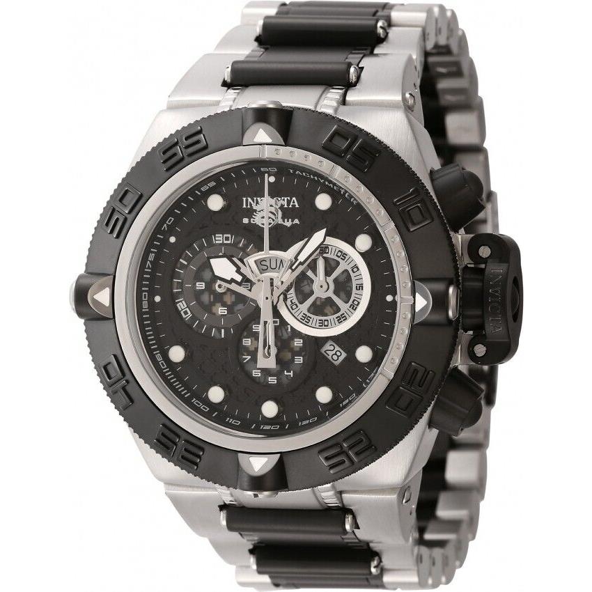 Invicta Subaqua Men`s Black Dial Chronograph Quartz Stainless Steel Swiss Watch