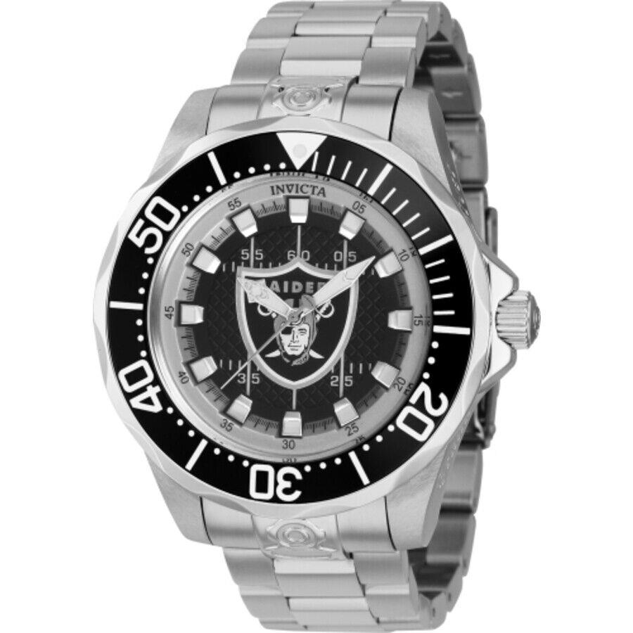 Invicta Nfl Las Vegas Raiders Black Dial Men`s Watch 42117