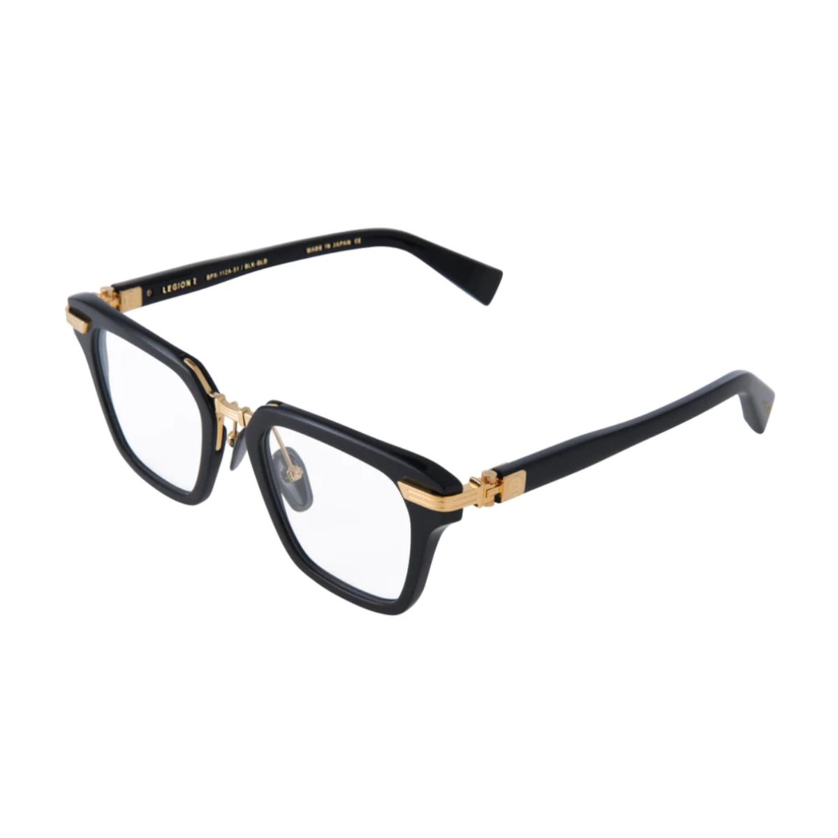 Balmain Eyeglasses Legion I Black Gold Full Rim Frames 51MM Rx-able