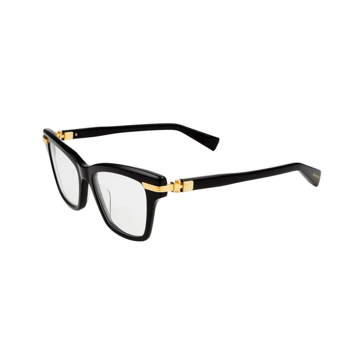 Balmain Eyeglasses Sentinelle Iii Black Gold Frames 52MM Rx-able