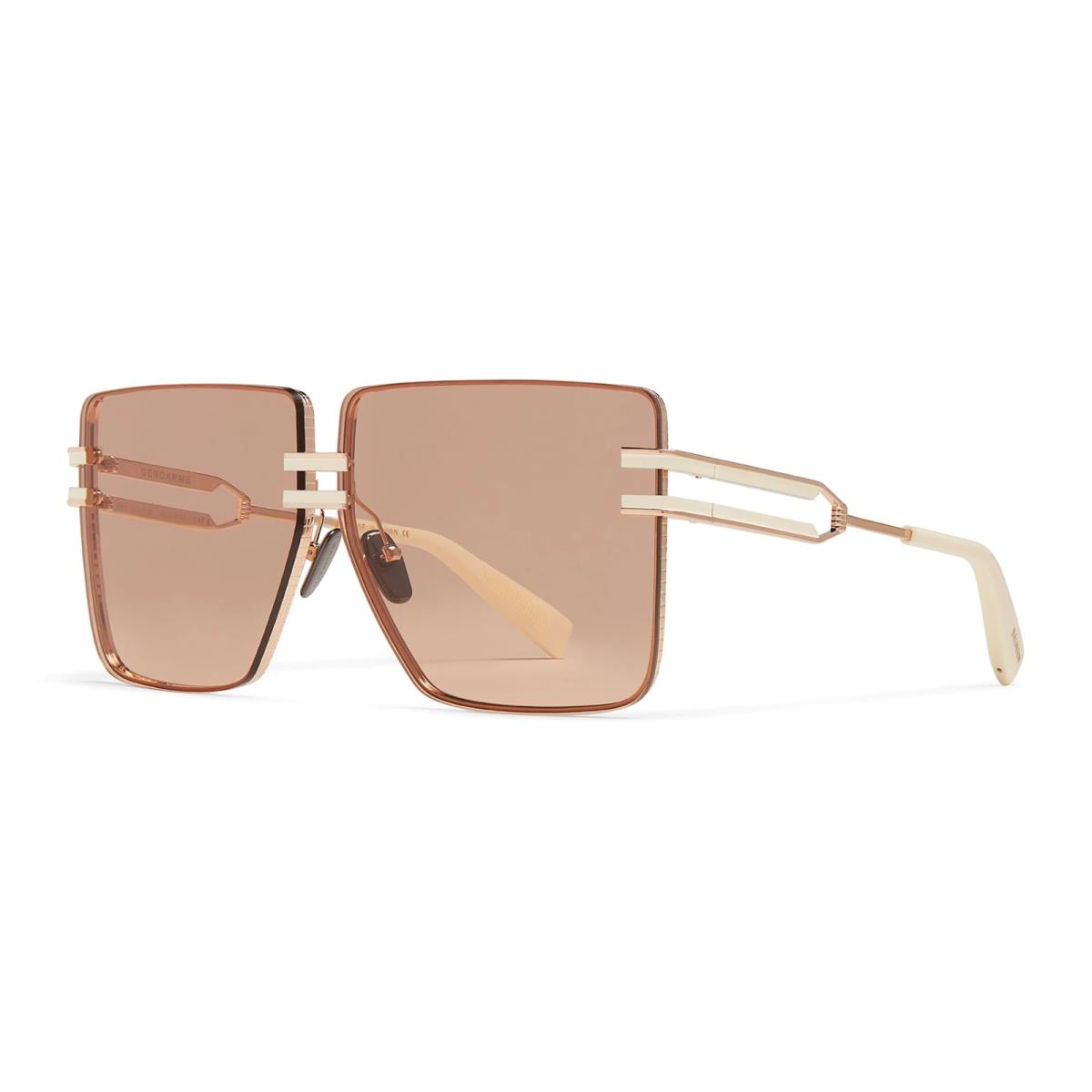 Balmain Sunglasses Gendarme Rose Ivory Frames Pink Lens 66MM