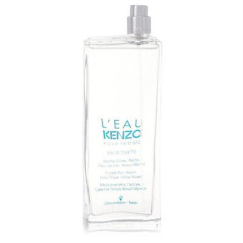 L`eau Kenzo Perfume 3.3 oz Edt Spray Tester For Women by Kenzo