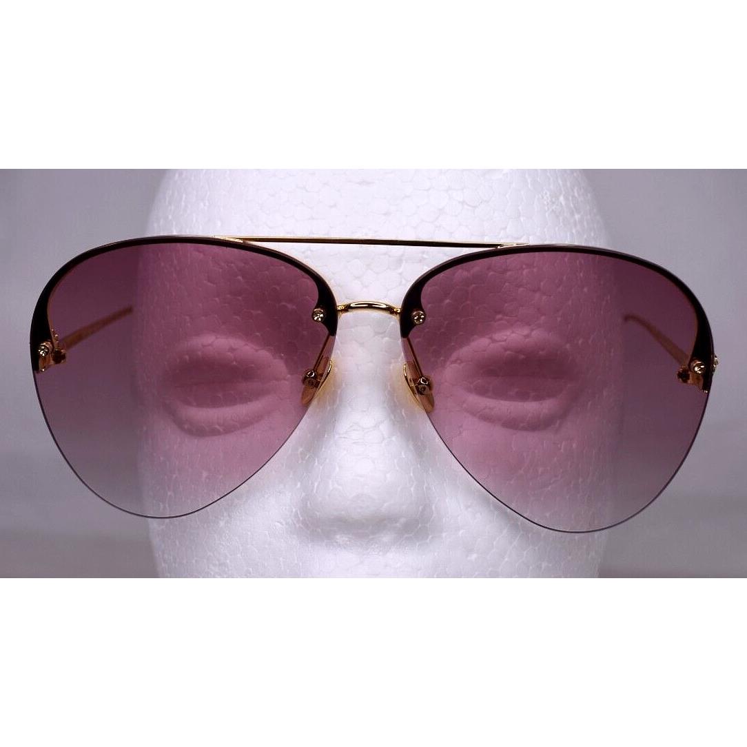 Alexander Mcqueen Aviator Sunglasses Skull Pink AM0270S 002FD 63/12 145