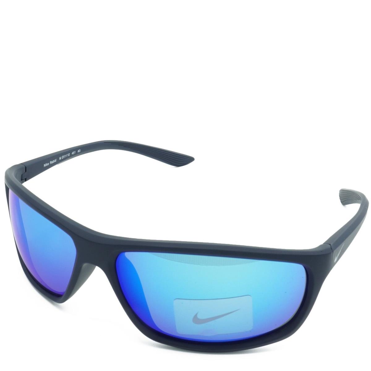 EV1110-451 Mens Nike Rabid M Sunglasses - Frame: MATTE OBSIDIAN BLUE