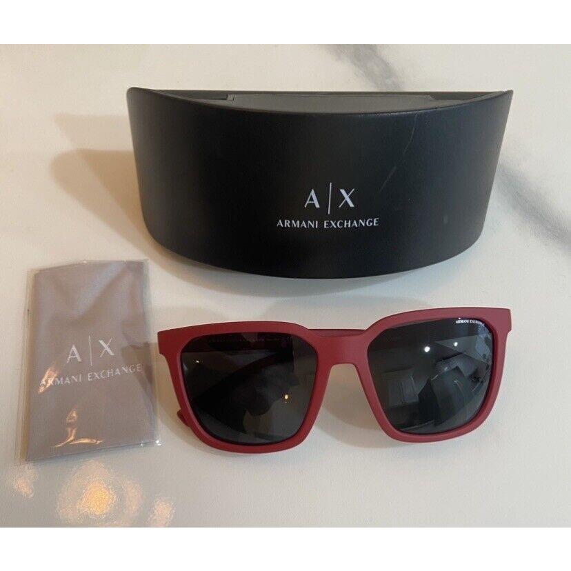 Armani Exchange Sunglasses Shades AX4108S 827487 57-18-145 Matte Red Bordeaux