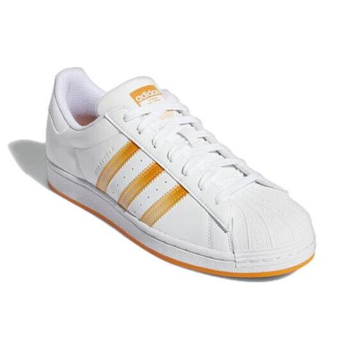 Adidas Originals Superstar HP5403 Men`s White/orange Sneaker Shoes NR1947 - White/Orange