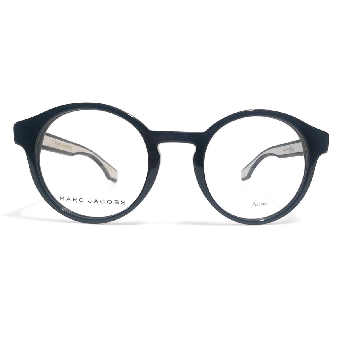 Marc Jacobs Marc 292 80S Black White Round Frame Eyeglasses - Black Frame