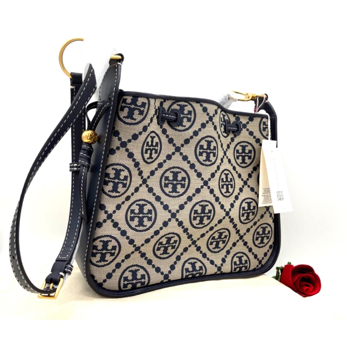 Tory Burch T Monogram Jacquard Bell Bag - Navy • Price »