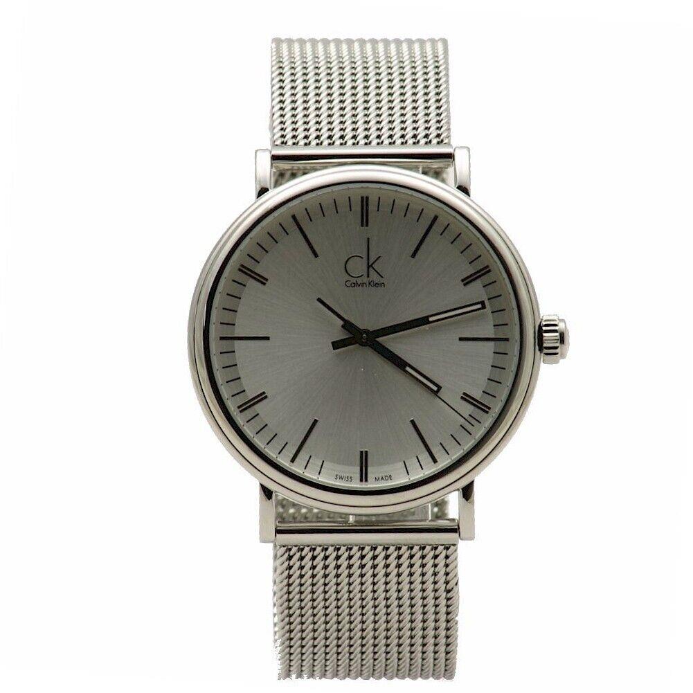 Calvin Klein Men`s K3W21126 Silver Steel Mesh Analog Watch