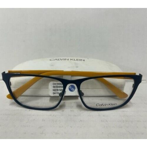 Calvin Klein CK19302 Mens Eyeglasses In Satin Navy 54-15-140- IN Case