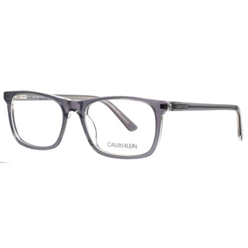 Calvin Klein CK20503 076 Crystal Smoke Grey Mens Rectangle Eyeglasses 55-18-145