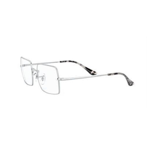 Ray-ban Rx1969v Rectangle Rectangular Prescription Eyeglass Frames - Frame: Silver