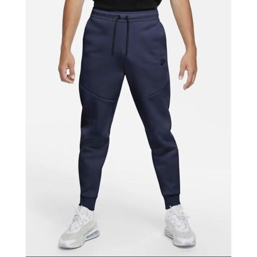 Nike Tech Fleece Jogger Pants Sweats Men`s Size XL Navy Blue CU4495-410