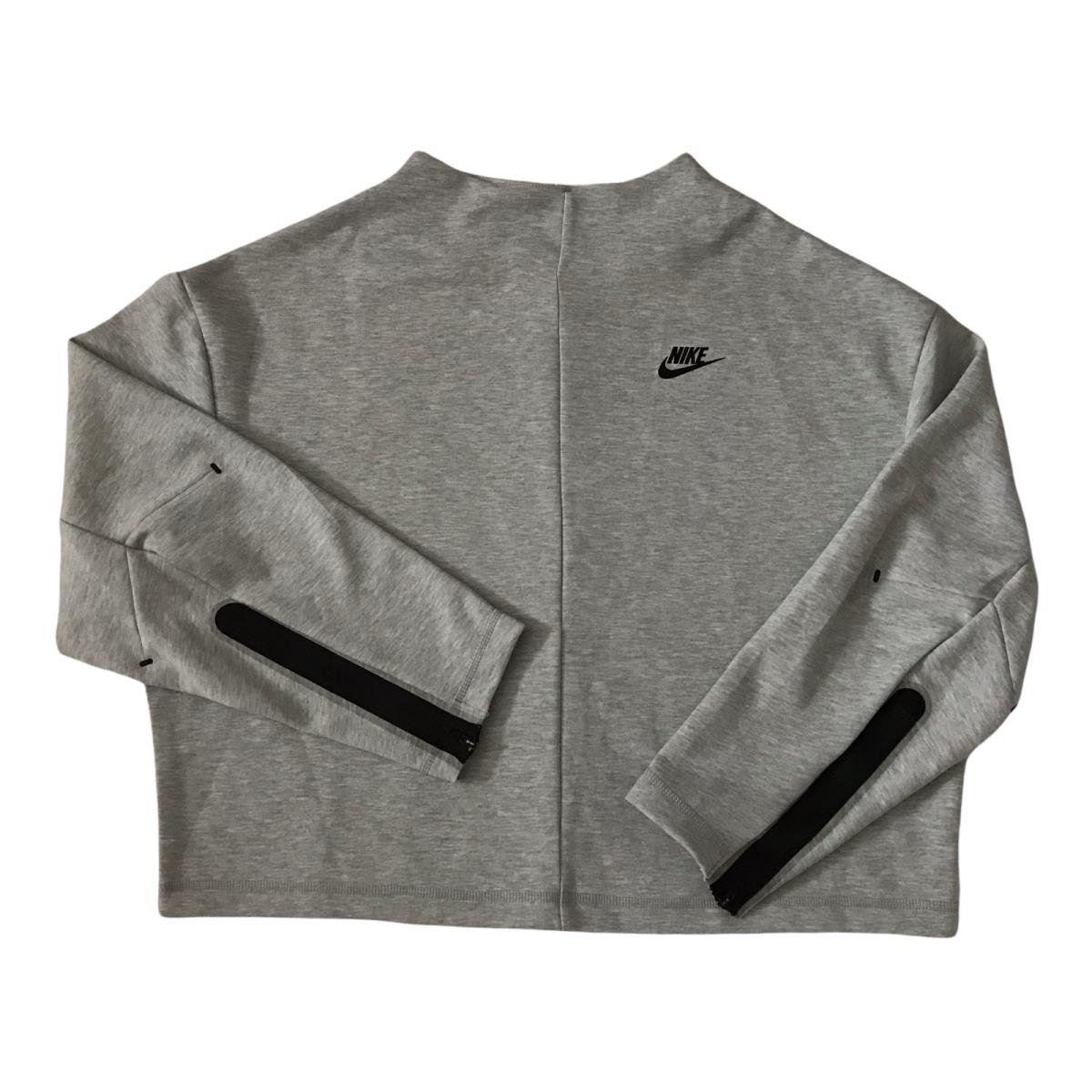 Nike Sportswear Tech Fleece Pullover Crew Neck Women s SZ M Gray CZ8916-063