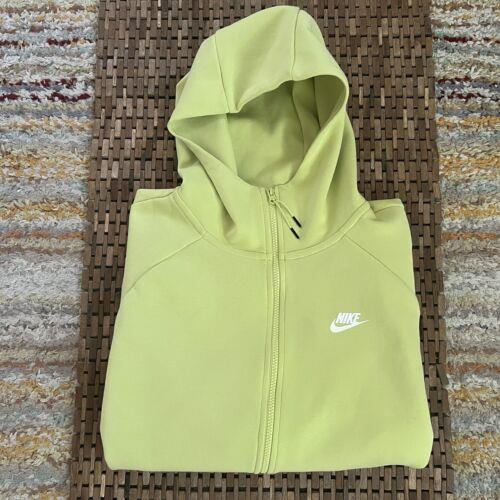 Nike Tech Fleece Hoodie Jacket Lime Green Sweatshirt Full Zip Men s Size XL