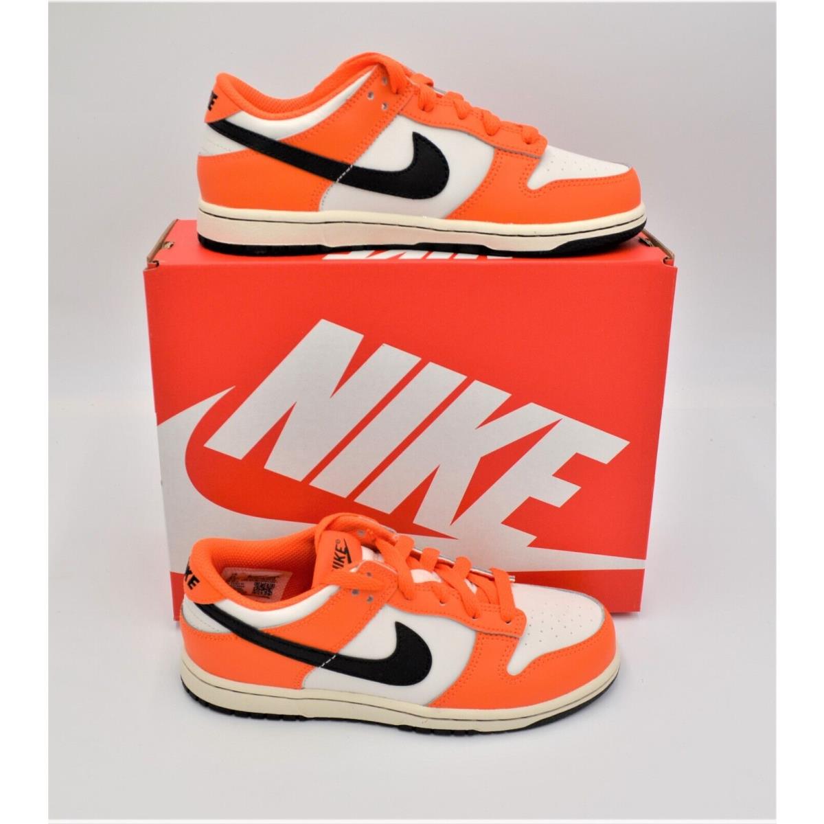 Nike Dunk Low Size 2Y Patent Halloween PS Black Orange DH9756 003