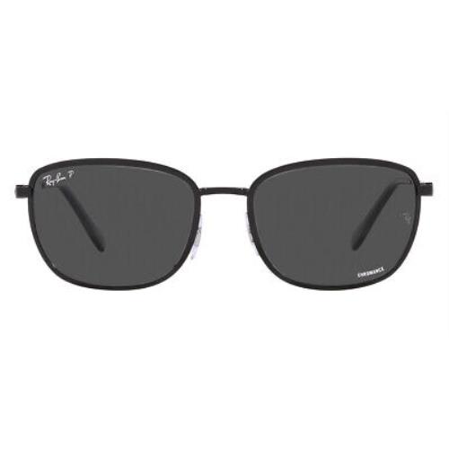 Ray-ban RB3705 Sunglasses Black Gray Polarized Square 57mm | - Ray-Ban ...