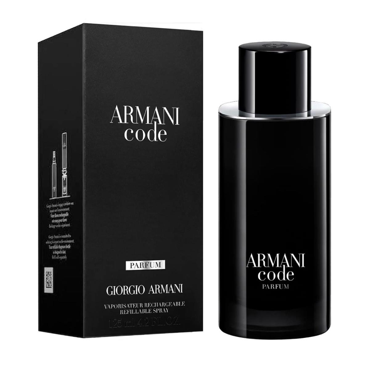 Men Giorgio Armani Code Parfum Refillable Spray 4.2 Oz / 125 ml
