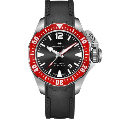 Hamilton Men`s H77725335 Khaki Navy Frogman 42mm Automatic Watch