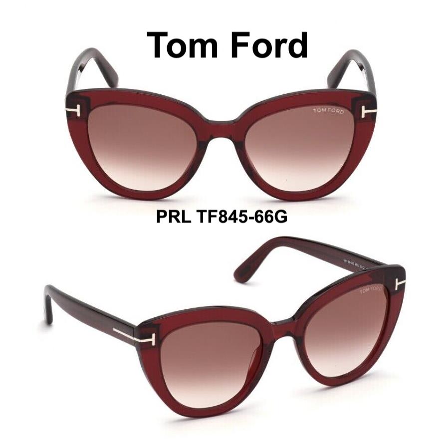 Tom Ford TF 845 66G Izzi Sunglasses Wine Brown Gradient FT 845 66G
