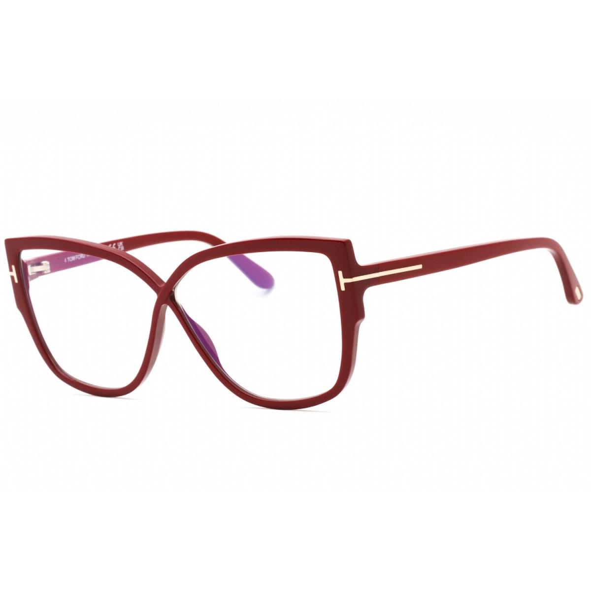 Tom Ford FT5828-B 066 Eyeglasses Shiny Red Clear Frame 60 Mm