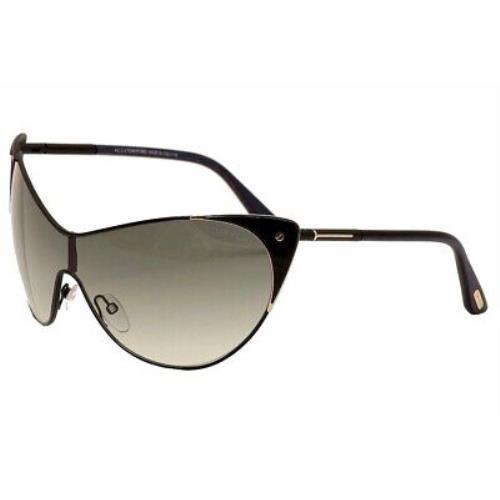 Tom Ford Women`s Vanda TF364 TF/364 01B Black Fashion Cat Eye Shield Sunglasses