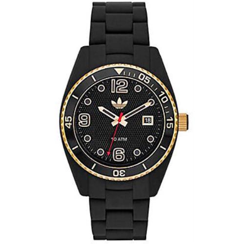 Adidas ADH2904 Men`s Analog Black Plastic Watch Black Plastic Bracelet