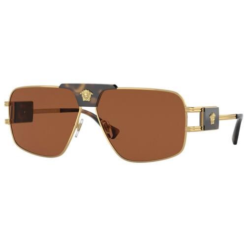 Versace Men`s Metal Navigator Sunglasses w/ Medusa Detail VE2251 147073 63 Italy