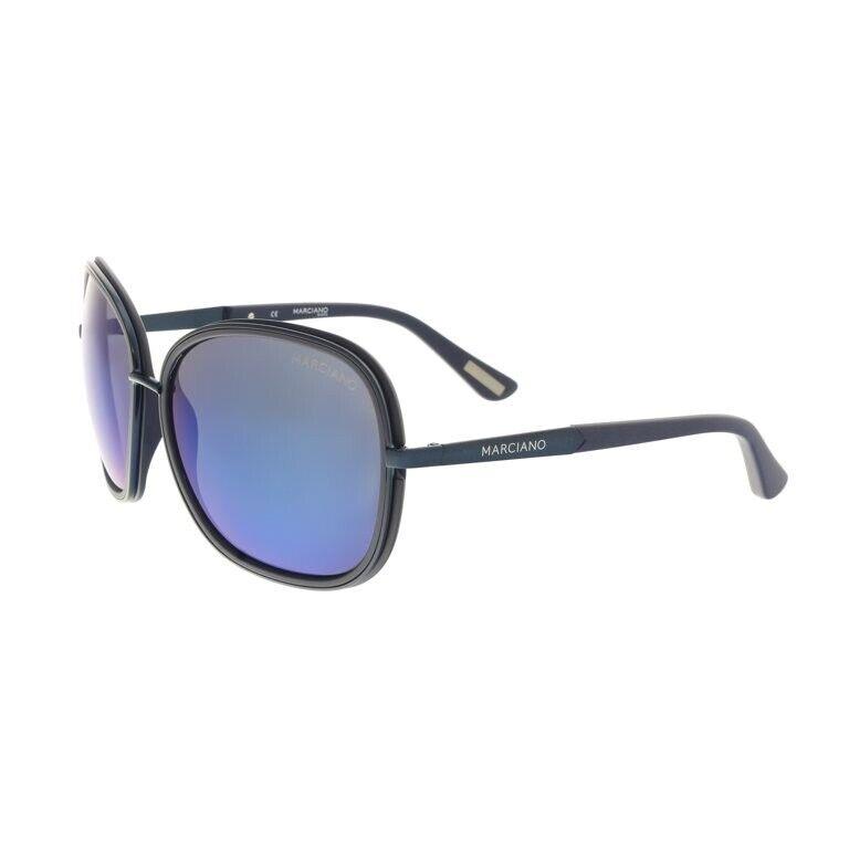 Guess by Marciano Womens S1415 GM0734 92X Navy Rectangular Sunglasses 61.16-135