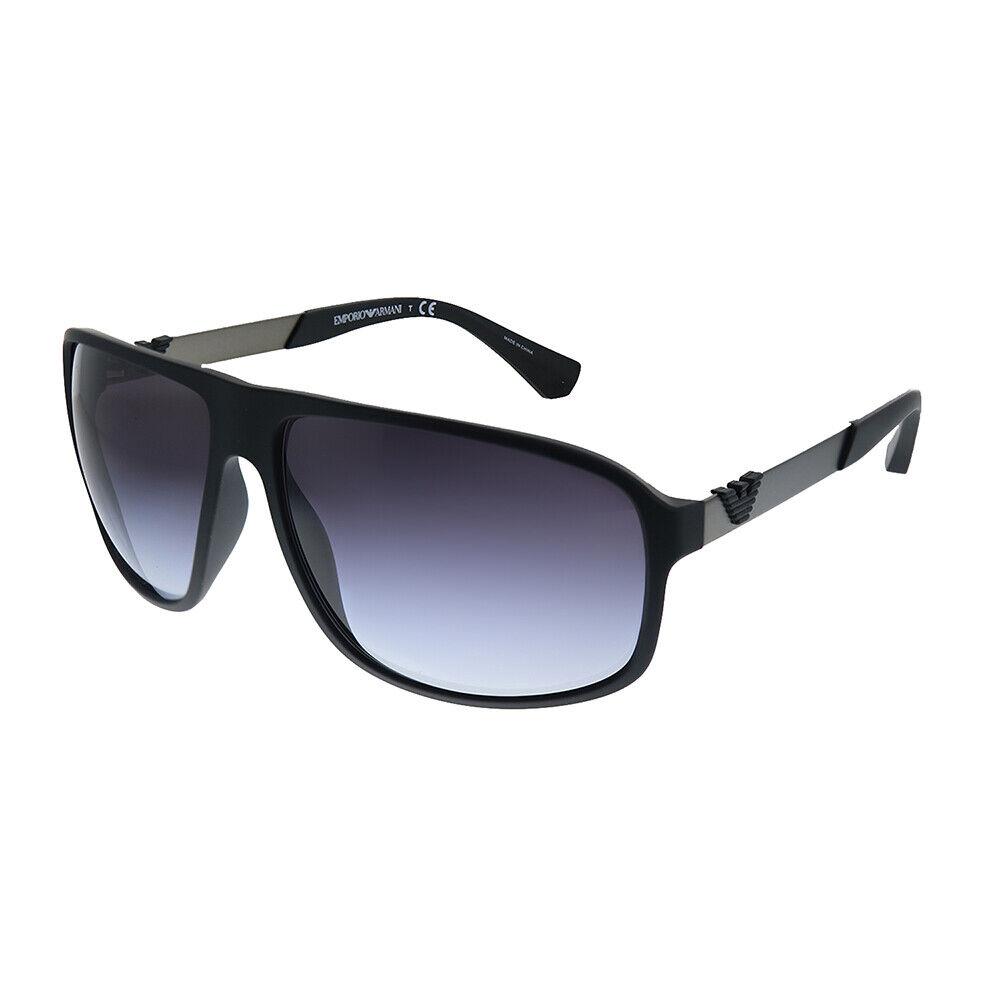 Emporio Armani EA 4029 5063 Rubber Black Plastic Sunglasses Grey Gradient Lens