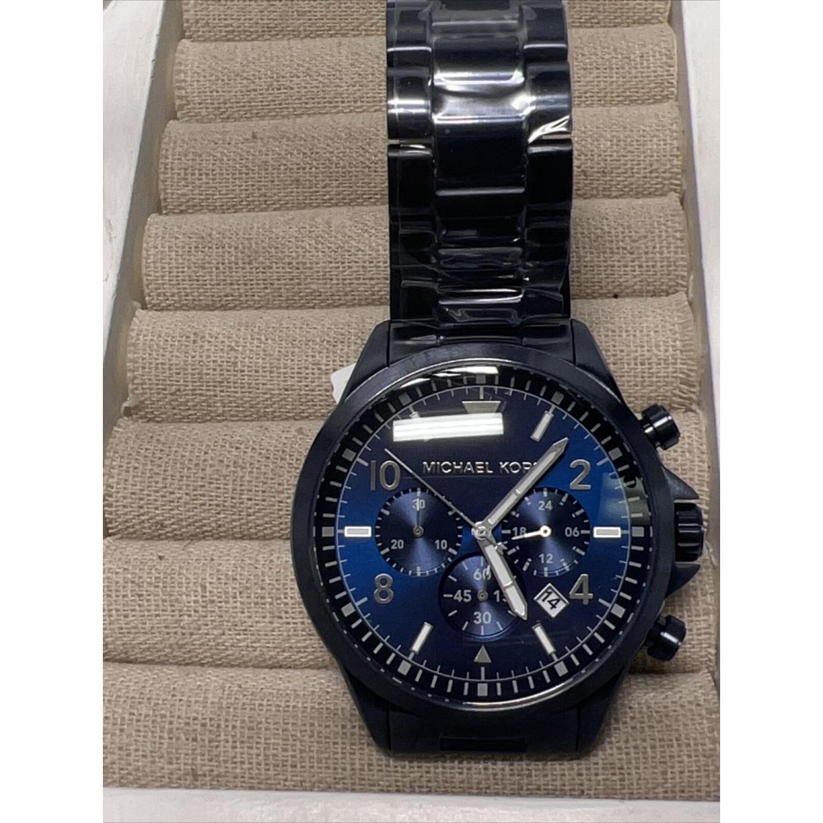 Michael Kors Gage IP Blue Chronograph Mens MK8829 Watch