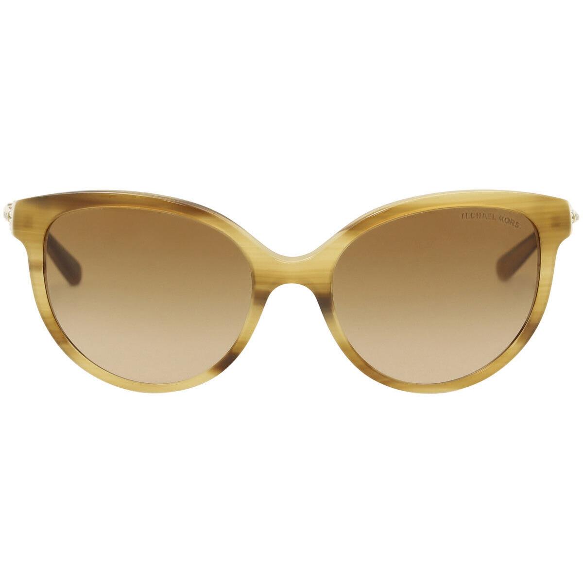 Michael Kors Women`s Abi MK2052 MK/2052 329113 Blonde Horn Sunglasses 55mm