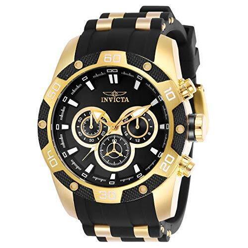 Invicta Men`s Speedway Quartz Chronograph Black Dial Watch 25835 - Black, Quartz