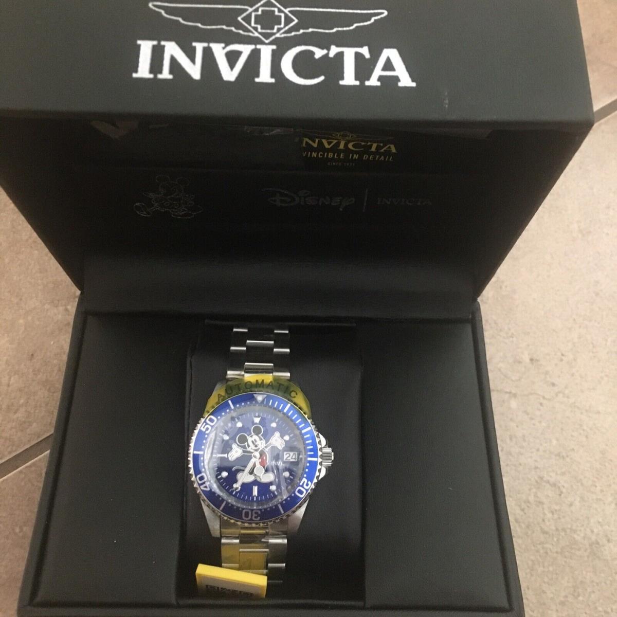 Invicta Disney Automatic Men`s 40mm Mickey Limited Edition Blue Dial Watch 32504