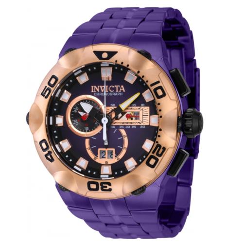 Invicta Subaqua Nova Ridge Men`s 49mm Swiss Chronograph Purple Watch 41726 - Dial: , Band: Purple, Bezel: Black