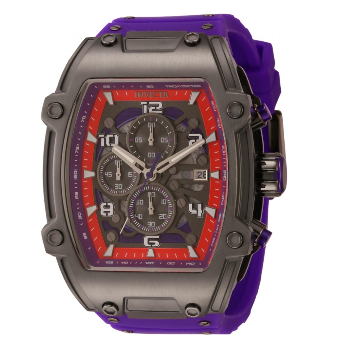 Invicta S1 Diablo Inferno Men`s 48mm Gunmetal Quartz Chronograph Watch 42355