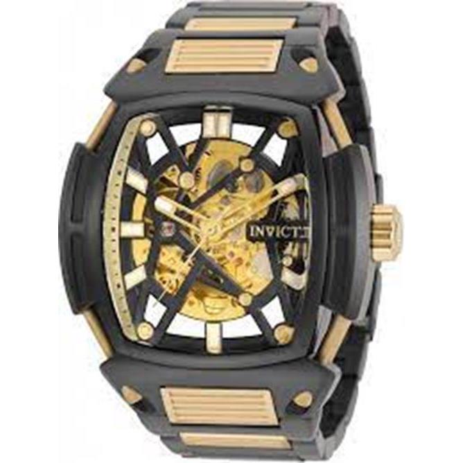 Invicta S1 Rally Automatic Gold Dial Men`s Water Resistant Tonneau Watch 34636