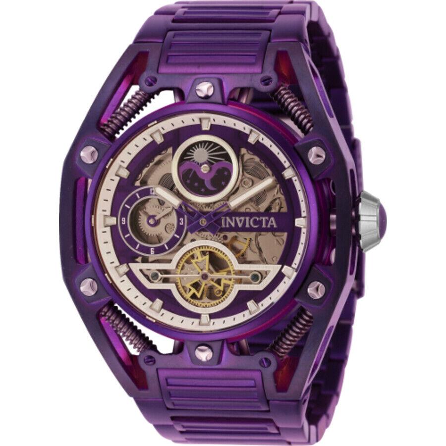 Invicta S1 Rally Automatic Day-night Purple Dial Men`s Watch 42134