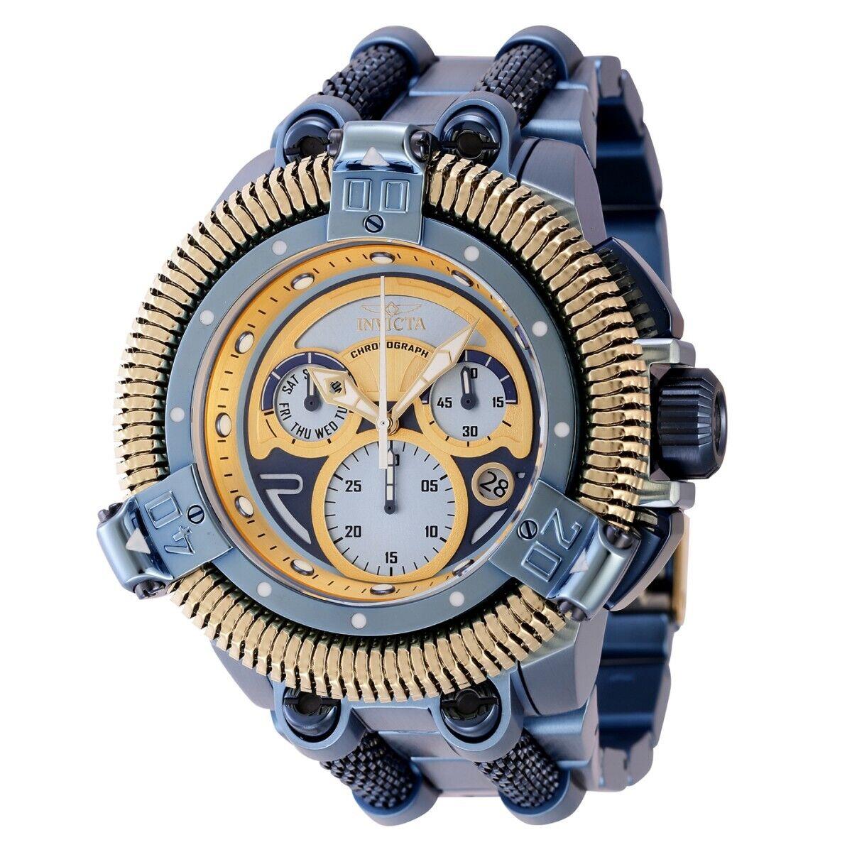 Invicta 44307 King Python Swiss Ronda Z60 Chronograph Ice Blue Watch 50MM