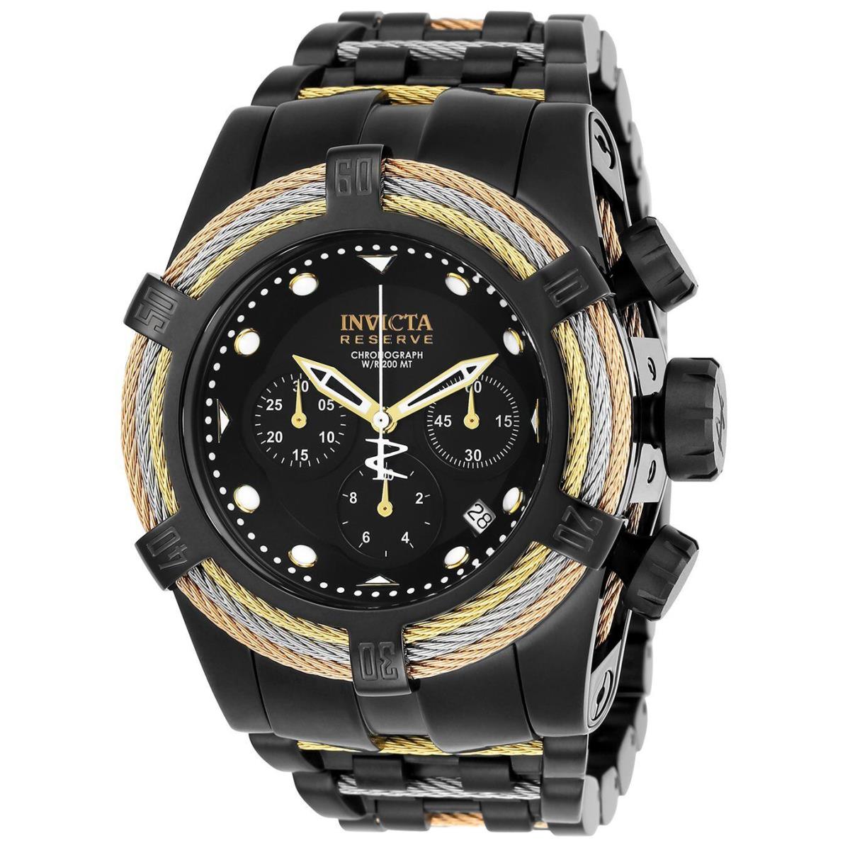 Invicta Men`s Chronograph Watch - Bolt Zeus Reserve Black Dial Quartz Dive 23050 - Black, Quartz